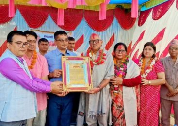 पञ्चेबाजासहित घरबाटै भव्य स्वागत : समाजसेवी मुरलीप्रसाद गजुरेल खैरहनी मावीद्वारा सम्मानित